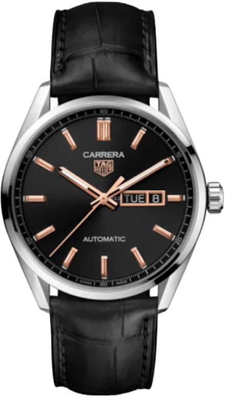 TAG Heuer,Carrera 39mm,39mm,Stainless Steel,Black,Automatic,Date,Day,WBN2013,WBN2013.FC6503