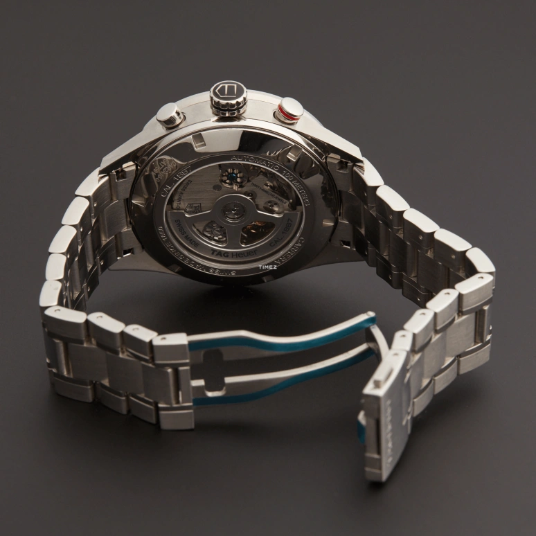TAG Heuer,Carrera 43mm,43mm,Stainless Steel,Black,Automatic,Chronograph,Day,CAR2A10,CAR2A10.BA0796