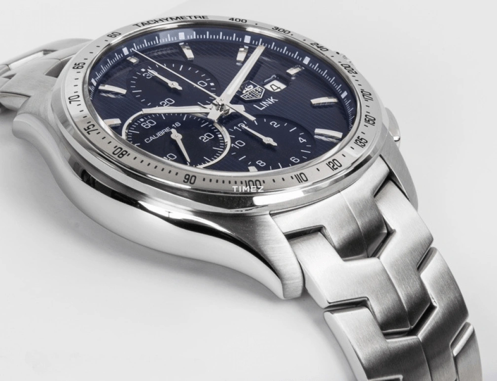TAG Heuer,Link 43mm,43mm,Stainless Steel,Blue,Automatic,Chronograph,Day,CAT2016,CAT2016.BA0952