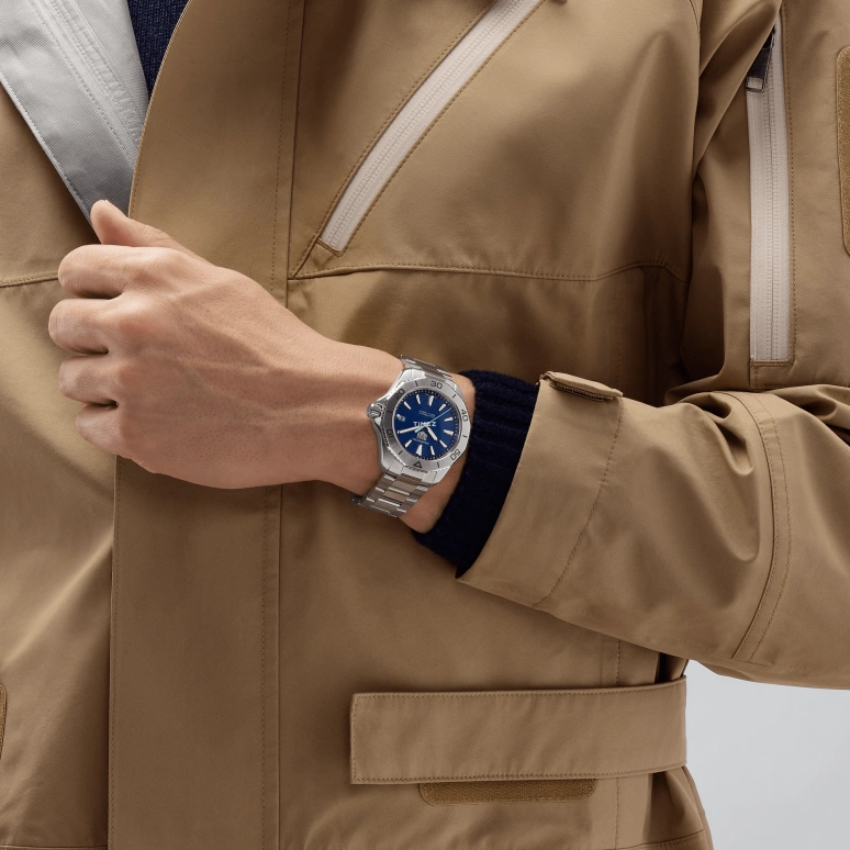 TAG Heuer,Aquaracer 40mm,40mm,Stainless Steel,Blue,Quartz,Day,In-house Caliber,WBP1113,WBP1113.BA0000