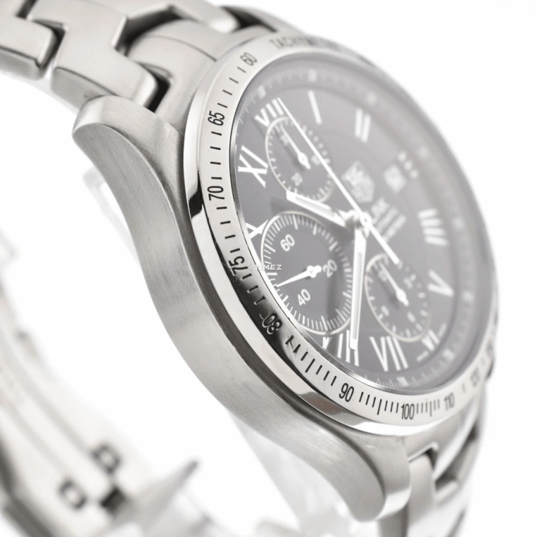 TAG Heuer,Link 42mm,42mm,Stainless Steel,Black,Automatic,Chronograph,Day,CJF2119,CJF2119.BA0594