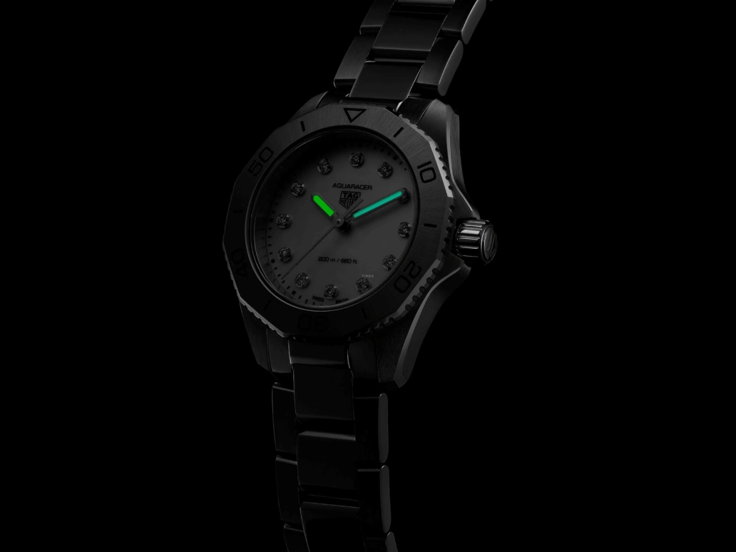 TAG Heuer,Aquaracer 30mm,30mm,Stainless Steel,White,Quartz,Day,Sapphire,WBP1416,WBP1416.BA0622