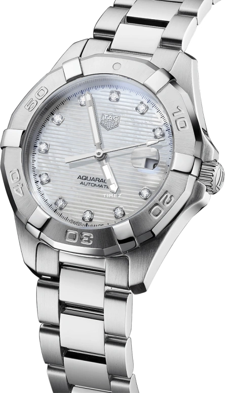 TAG Heuer,Aquaracer 32mm,32mm,Stainless Steel,White,Automatic,Day,40hours,WBD2313,WBD2313.BA0740