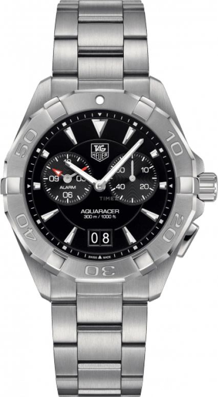 TAG Heuer,Aquaracer 40.50mm,40.50mm,Stainless Steel,Black,Quartz,Chronograph,Big Date,Alarm,WAY111Z,WAY111Z.BA0928