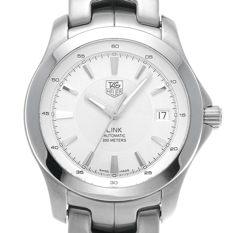 TAG Heuer,Link 40mm,40mm,Stainless Steel,Silver White,Automatic,Day,46hours,WJF2111,WJF2111.BA0570