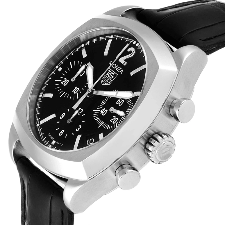 TAG Heuer,Monza 37x37mm,37x37mm,Stainless Steel,Black,Automatic,Chronograph,Day,CR2113,CR2113.FC6164