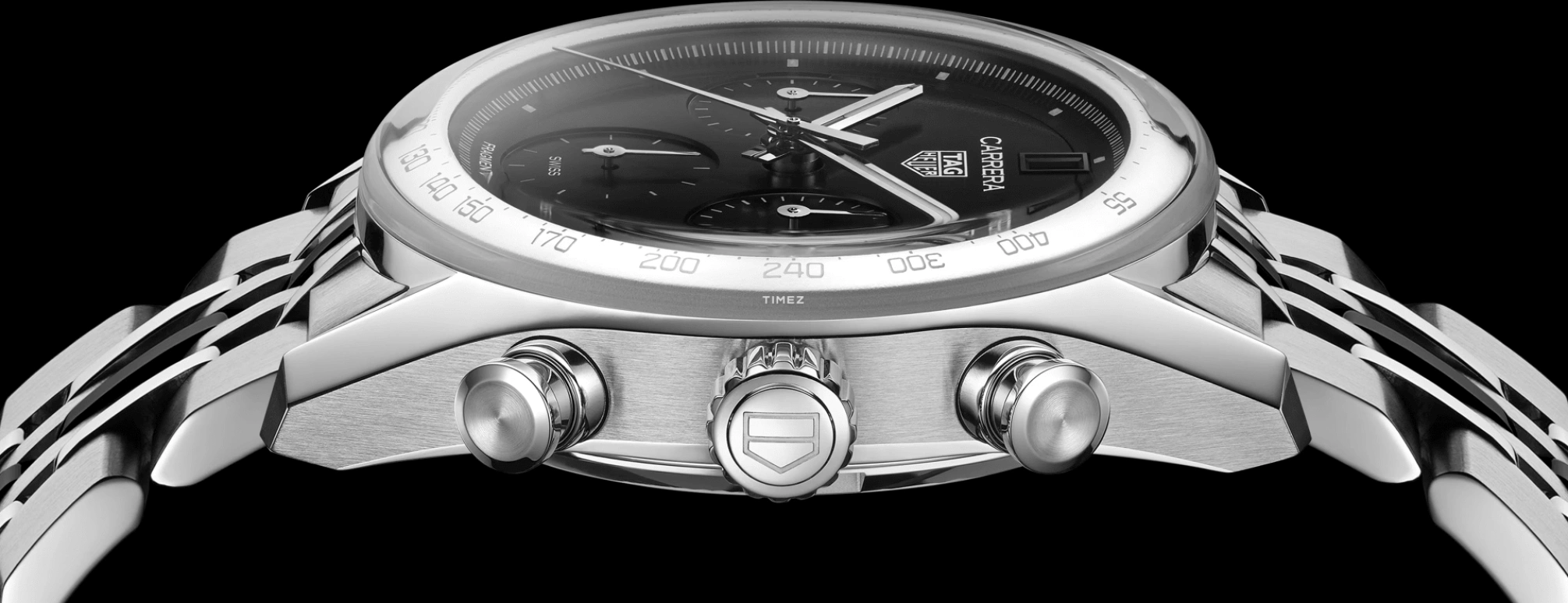 TAG Heuer,Carrera 39mm,39mm,Stainless Steel,Black,Automatic,Chronograph,Day,CBS221B,CBS221B.BA0045