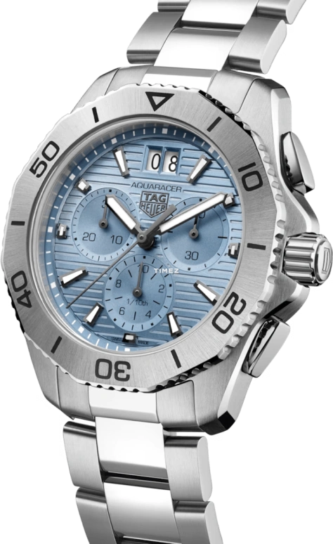 TAG Heuer,Aquaracer 40mm,40mm,Stainless Steel,Blue,Quartz,Chronograph,Day,CBP1112,CBP1112.BA0627