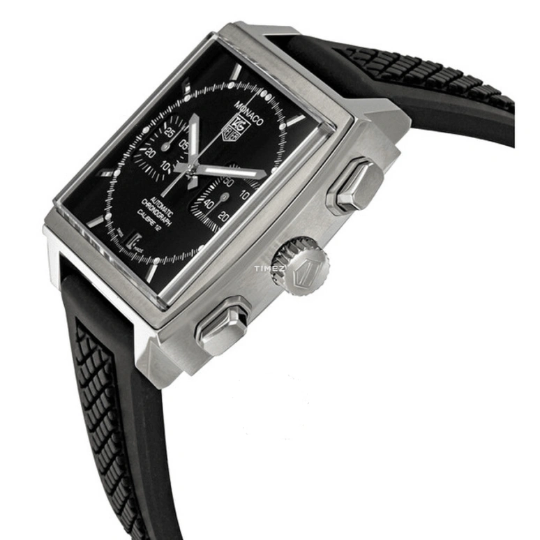 TAG Heuer,Monaco 39mm,39mm,Stainless Steel,Black,Automatic,Chronograph,Day,CAW2110,CAW2110.FT6021