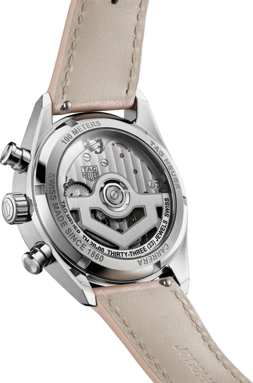 TAG Heuer,Carrera 39mm,39mm,Stainless Steel,Pink,Automatic,Chronograph,Day,CBS2215,CBS2215.FC6568