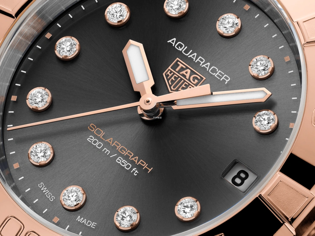 TAG Heuer,Aquaracer 34mm,34mm,Stainless Steel,Black,Quartz,Day,Solar Charging,WBP1324,WBP1324.BB0005