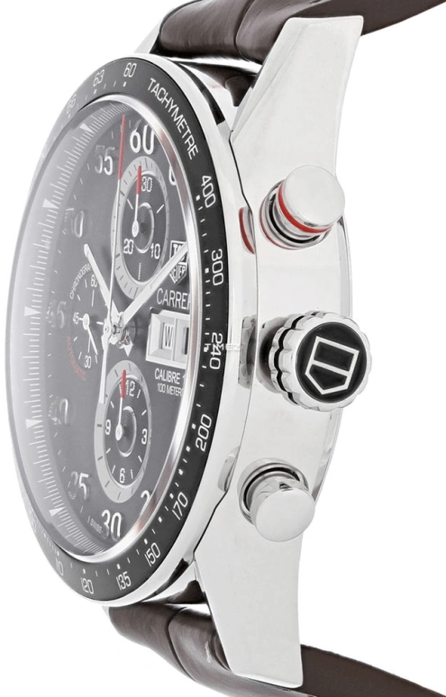 TAG Heuer,Carrera 43mm,43mm,Stainless Steel,Black,Automatic,Chronograph,Date,Day,CV2A10,CV2A10.FC6236