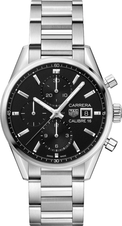 TAG Heuer,Carrera 41mm,41mm,Stainless Steel,Black,Automatic,Chronograph,Date,CBK2110,CBK2110.BA0715