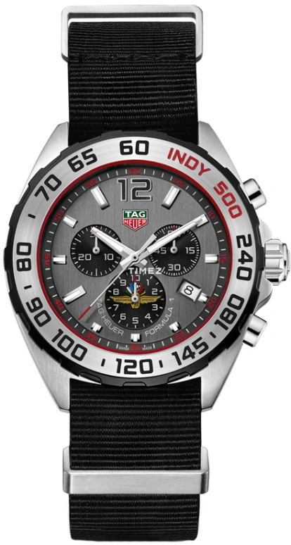 TAG Heuer,Formula 1 43mm,43mm,Stainless Steel,Grey,Black,Quartz,Chronograph,Day,CAZ1016,CAZ1016.EB0058