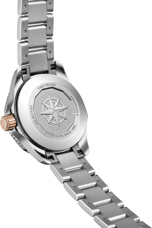 TAG Heuer,Aquaracer 30mm,30mm,Stainless Steel,Rose Gold,Black,Automatic,Day,40hours,WBP2451,WBP2451.BA0622