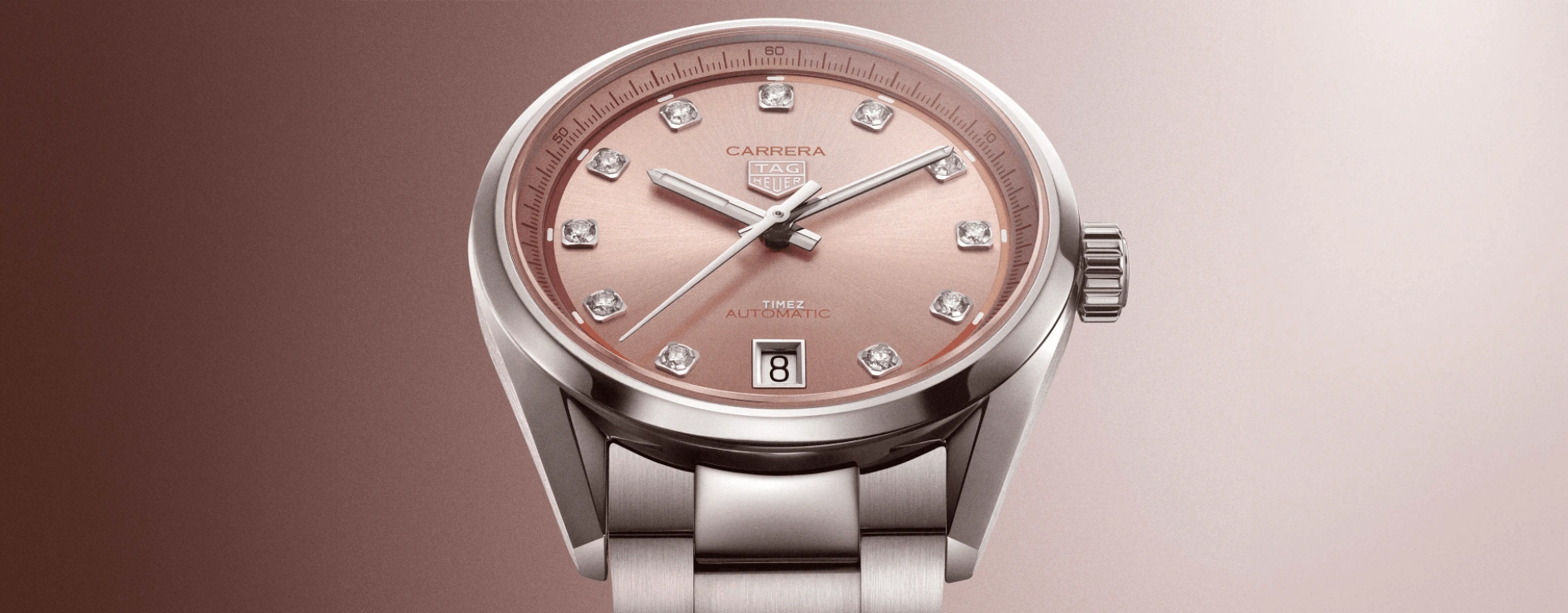 TAG Heuer,Carrera 36mm,36mm,Stainless Steel,Pink,Automatic,Day,46hours,WBN231D,WBN231D.BA0001