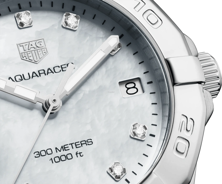 TAG Heuer,Aquaracer 32mm,32mm,Stainless Steel,White,Quartz,Day,Sapphire,WDB1314,WDB1314.BA0740