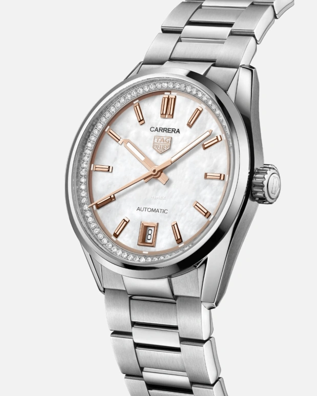 TAG Heuer,Carrera 36mm,36mm,Stainless Steel,White,Automatic,Day,46hours,WBN231C,WBN231C.BA0001