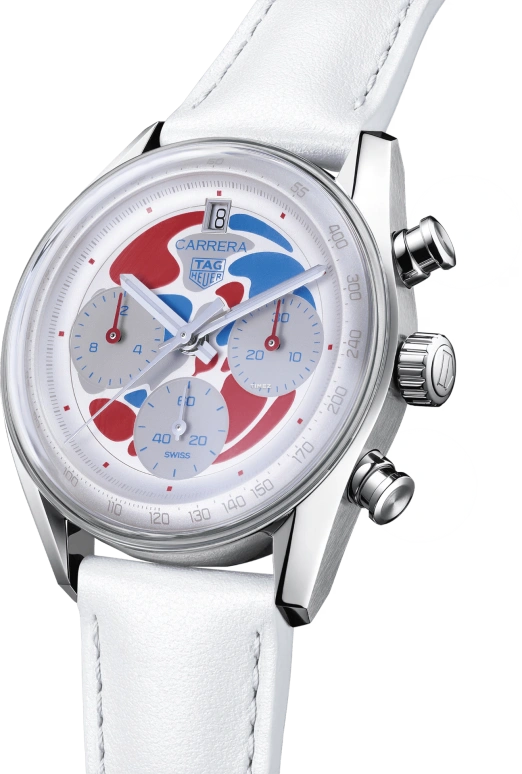 TAG Heuer,Carrera 39mm,39mm,Stainless Steel,Blue,White,Red,Automatic,Chronograph,Day,CBS221C,CBS221C.FC6619