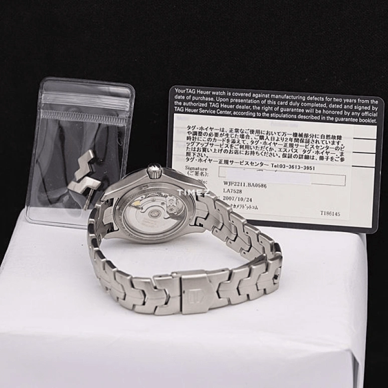 TAG Heuer,Link 38mm,38mm,Stainless Steel,Silver White,Automatic,Day,42hours,WJF2211,WJF2211.BA0586