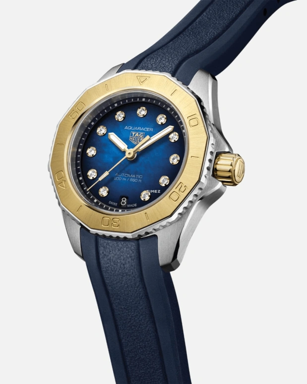 TAG Heuer,Aquaracer 30mm,30mm,Stainless Steel,Blue,Automatic,Day,40hours,WBP2450,WBP2450.FT6215