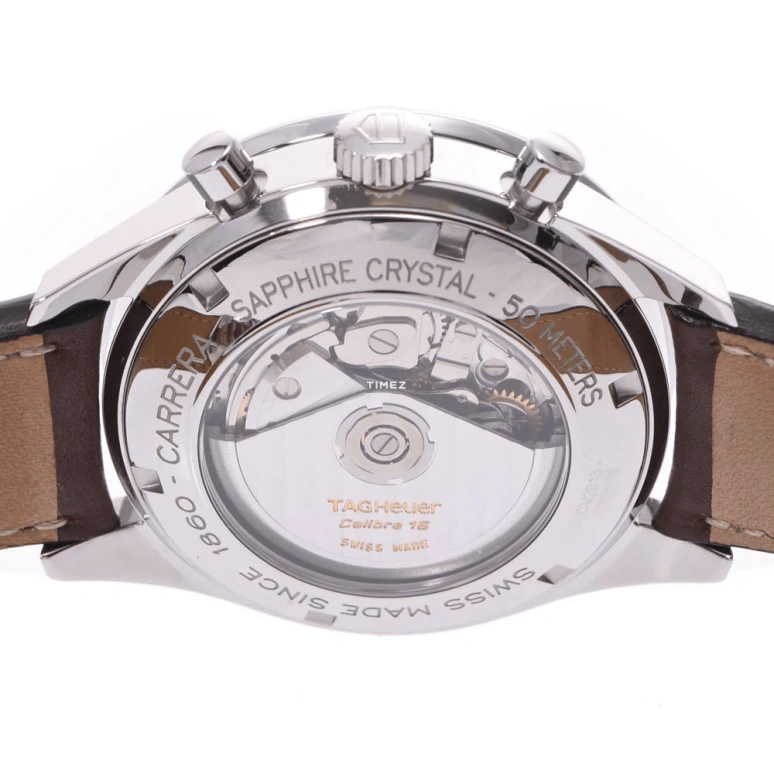 TAG Heuer,Carrera 41mm,41mm,Stainless Steel,Brown,Automatic,Chronograph,Day,CV2013,CV2013.FC6206