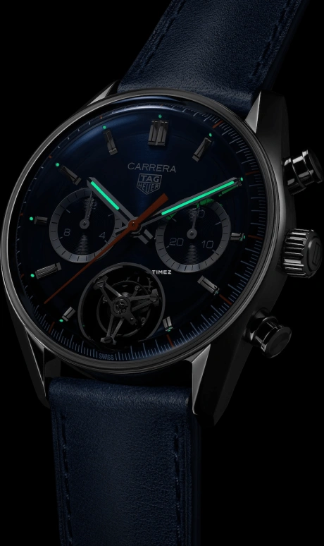 TAG Heuer,Carrera 42mm,42mm,Stainless Steel,Blue,Automatic,Chronograph,Day,Tourbillon,CBS5010,CBS5010.FC6543