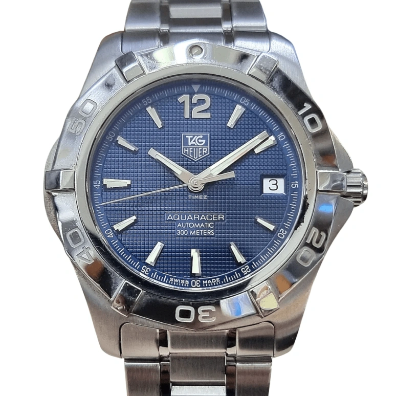 TAG Heuer,Aquaracer 41mm,41mm,Stainless Steel,Blue,Automatic,Day,42hours,WAF2112,WAF2112.BA0806