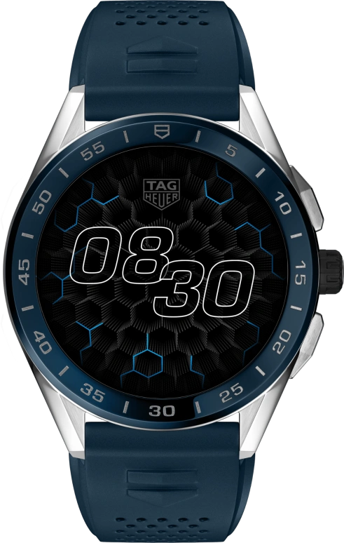 TAG Heuer,Connected Watch 45mm,45mm,Ceramic,Stainless Steel,Multi-Color,Processor,Chronograph,Day,SBG8A11,SBG8A11.BT6220