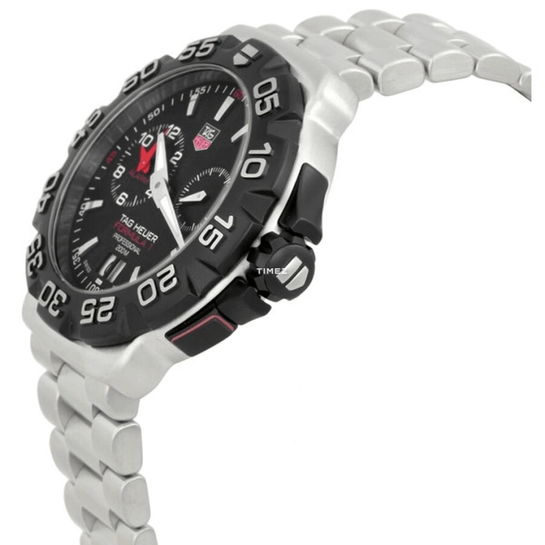 TAG Heuer,Formula 1 41mm,41mm,Stainless Steel,Black,Quartz,Chronograph,Big Date,Alarm,WAH111A,WAH111A.BA0850