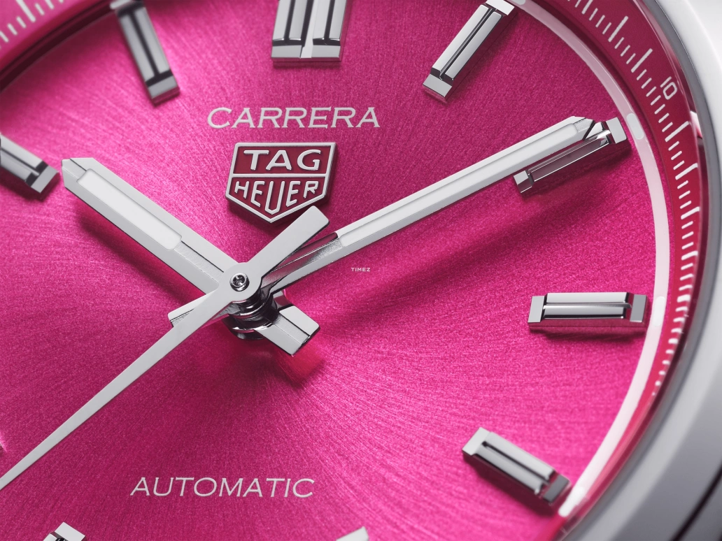 TAG Heuer,Carrera 36mm,36mm,Stainless Steel,Pink,Automatic,Day,80hours,Ryan Gosling,Ken,WBN2313,WBN2313.BA0001