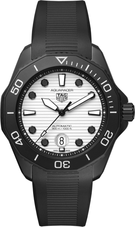 TAG Heuer,Aquaracer 43mm,43mm,Ceramic,Stainless Steel,Black,Luminous,White,Automatic,Chronograph,Date,WBP201D,WBP201D.FT6197