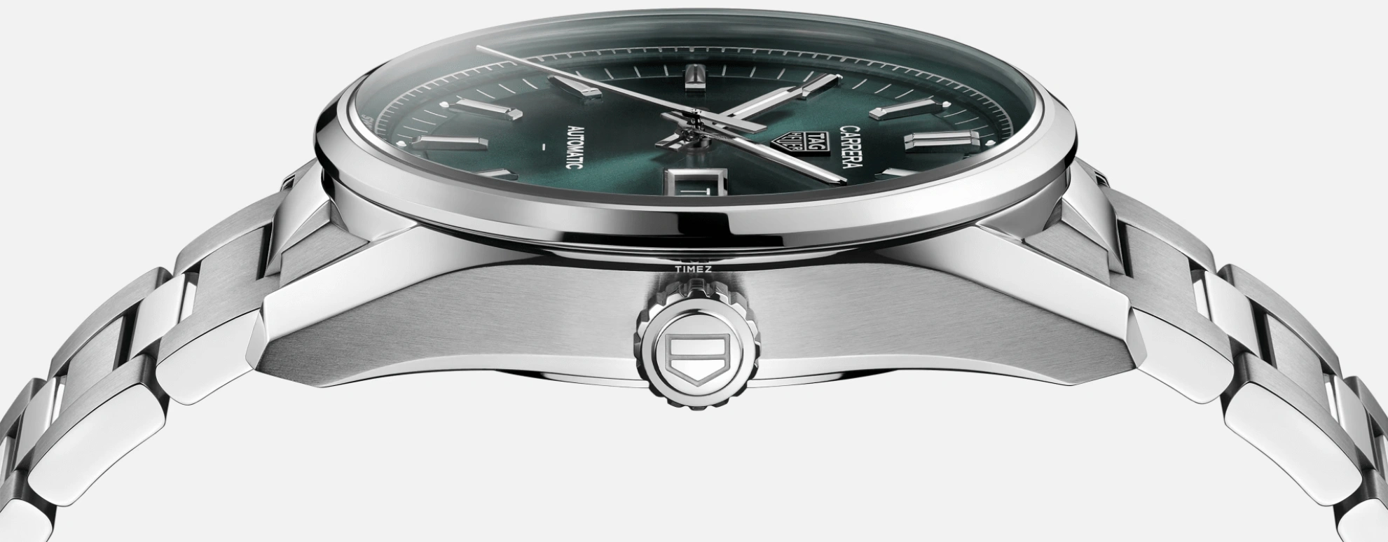 TAG Heuer,Carrera 41mm,41mm,Stainless Steel,Green,Automatic,Date,Day,WDA2115,WDA2115.BA0043