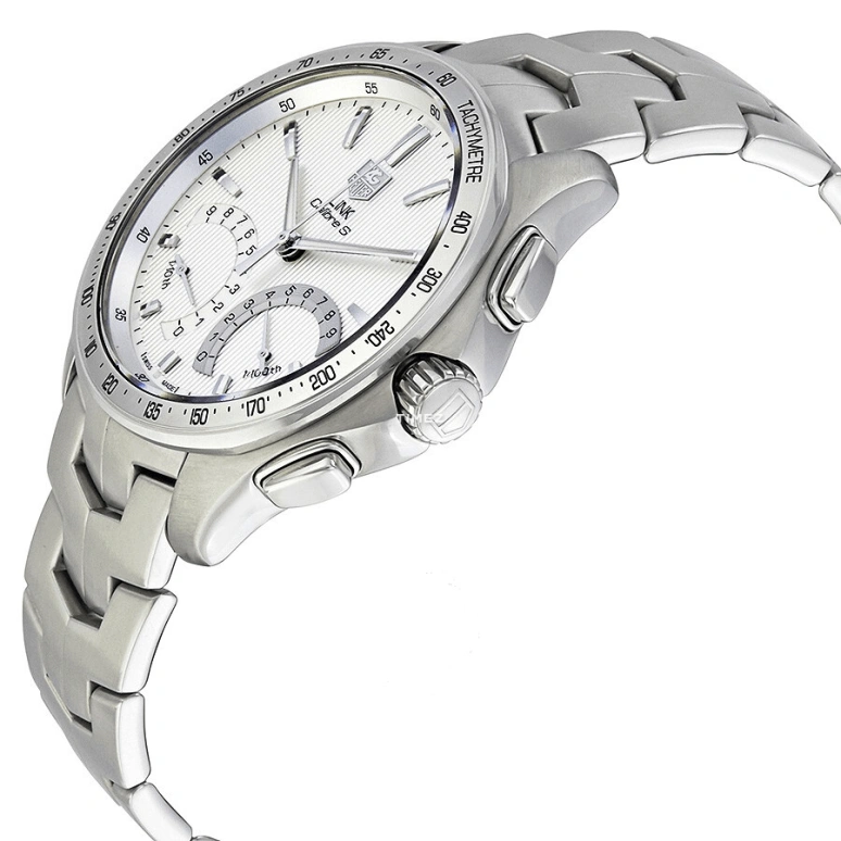 TAG Heuer,Link 43mm,43mm,Stainless Steel,Silver White,Quartz,Chronograph,Perpetual Calendar,Flyback,CAT7011,CAT7011.BA0952