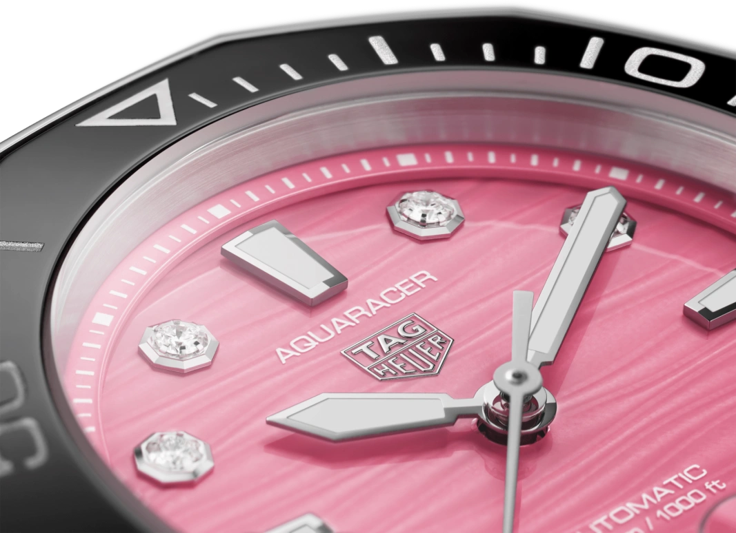 TAG Heuer,Aquaracer 36mm,36mm,Stainless Steel,White,Pink,Automatic,42hours,In-house Caliber,WBP231J,WBP231J.BA0618