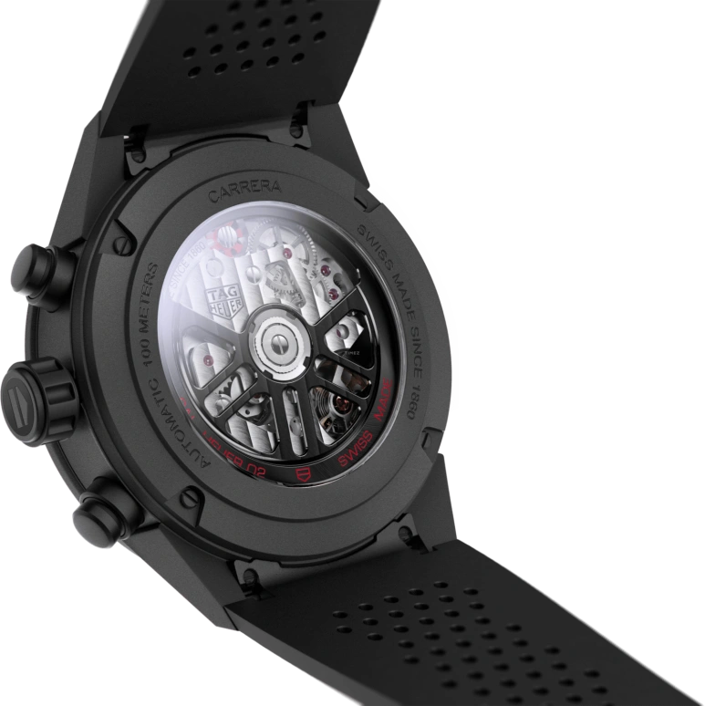 TAG Heuer,Carrera 43mm,43mm,Ceramic,Stainless Steel,Skeleton,Automatic,Chronograph,Date,Column Wheel,CBG2090,CBG2090.FT6145