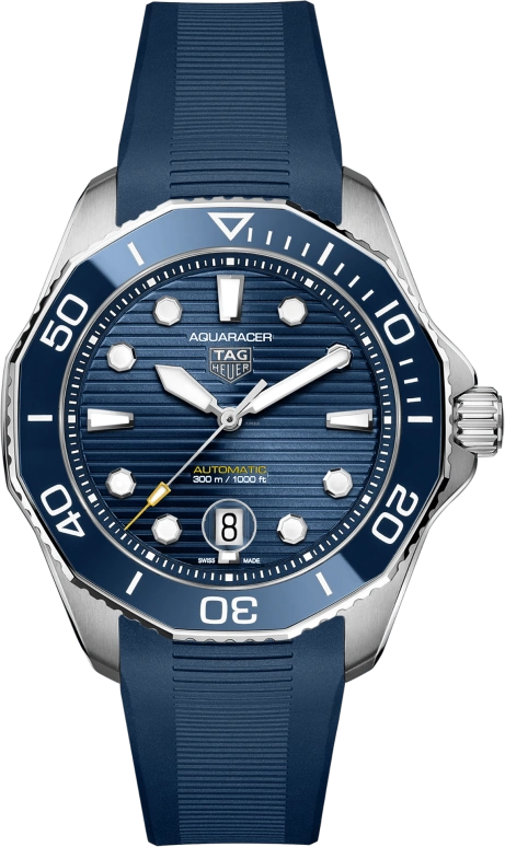 TAG Heuer,Aquaracer 43mm,43mm,Ceramic,Stainless Steel,Blue,Automatic,Chronograph,Date,WBP201B,WBP201B.FT6198