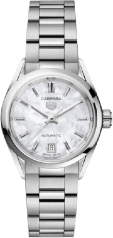 TAG Heuer,Carrera 29mm,29mm,Stainless Steel,White,Silver,Automatic,40hours,In-house Caliber,WBN2410,WBN2410.BA0621