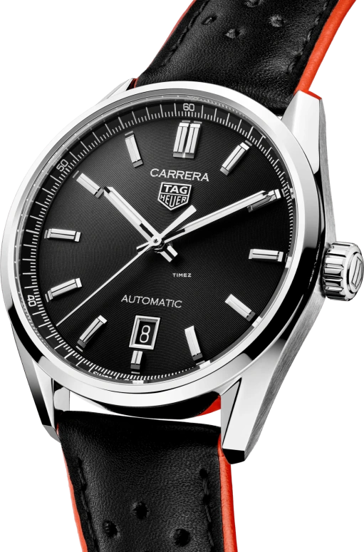 TAG Heuer,Carrera 39mm,39mm,Stainless Steel,Black,Automatic,Day,42hours,WBN2110,WBN2110.FC6623