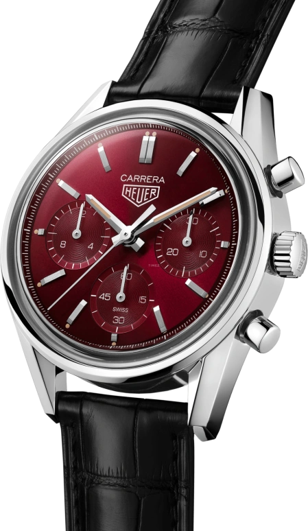 TAG Heuer,Carrera 39mm,39mm,Stainless Steel,Red,Automatic,80hours,In-house Caliber,CBK221G,CBK221G.FC6479