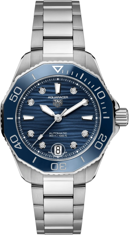 TAG Heuer,Aquaracer 36mm,36mm,Ceramic,Stainless Steel,Blue,Automatic,Chronograph,Date,WBP231B,WBP231B.BA0618