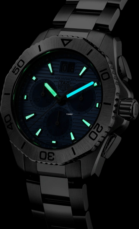 TAG Heuer,Aquaracer 40mm,40mm,Stainless Steel,Blue,Quartz,Chronograph,Day,CBP1112,CBP1112.BA0627