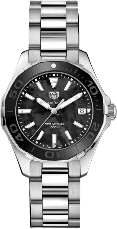TAG Heuer,Aquaracer 35mm,35mm,Ceramic,Stainless Steel,Black,Quartz,Day,Sapphire,WAY131K,WAY131K.BA0748