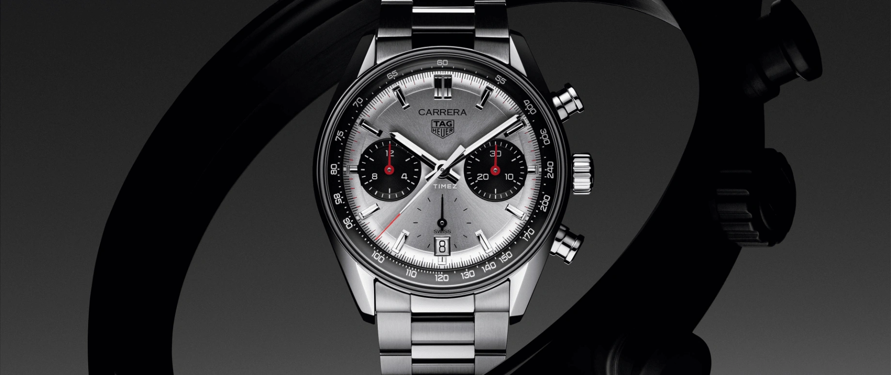 TAG Heuer,Carrera 42mm,42mm,Stainless Steel,Black,Automatic,Chronograph,Day,CBS2015,CBS2015.EB0381