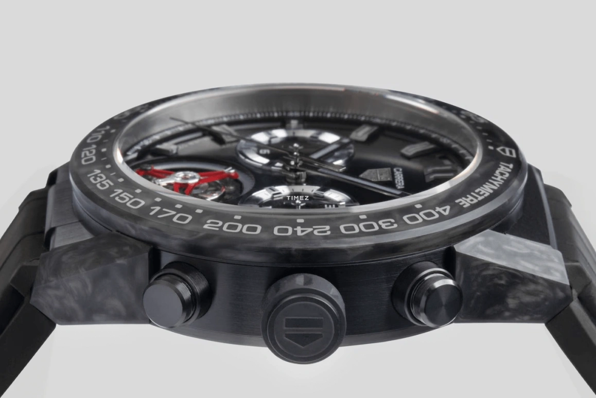 TAG Heuer,Carrera 45mm,45mm,Carbotanium,White,Automatic,Chronograph,Tourbillon,CAR5A8AD,CAR5A8AD.FC6415