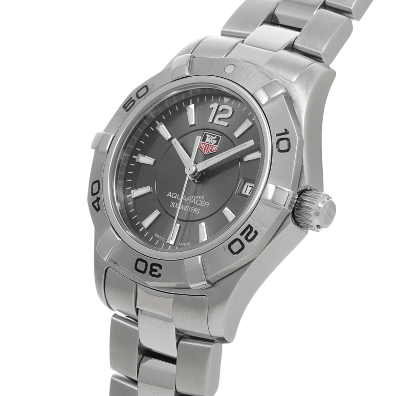 TAG Heuer,Aquaracer 28mm,28mm,Stainless Steel,Grey,Quartz,Day,Sapphire,WAF141E,WAF141E.BA0812