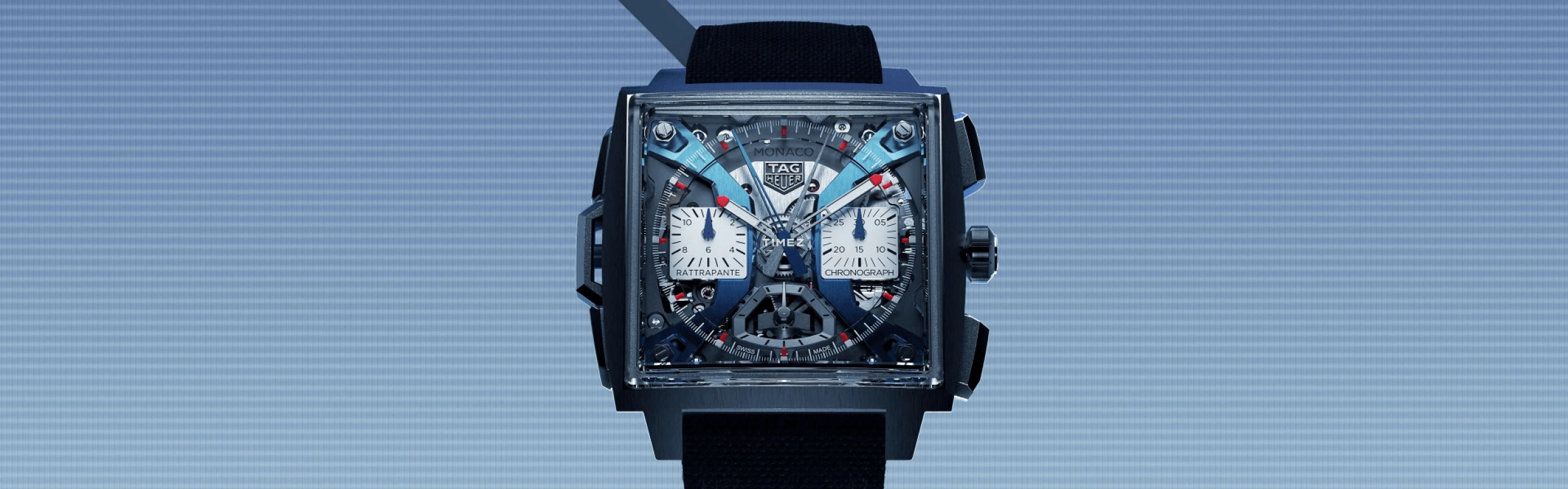 TAG Heuer,Monaco 41mm,41mm,Titanium,Grey,Blue,Automatic,Chronograph,Rattrapante,CBW2182,CBW2182.FC8339