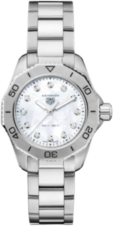 TAG Heuer,Aquaracer 30mm,30mm,Stainless Steel,White,Quartz,Day,Sapphire,WBP1416,WBP1416.BA0622