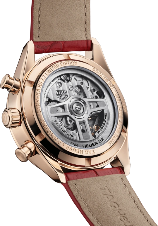 TAG Heuer,Carrera 42mm,42mm,Rose Gold,Rose Gold,White,Red,Automatic,80hours,In-house Caliber,CBN2045,CBN2045.FC8316