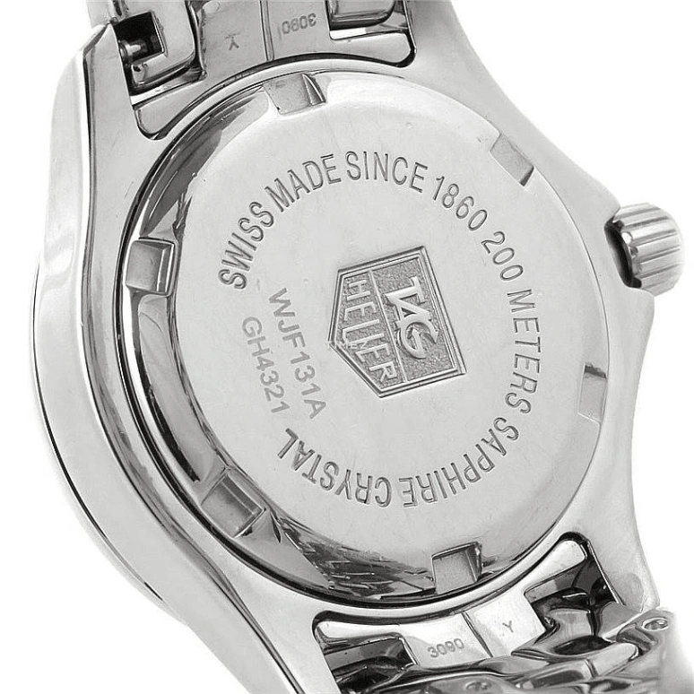 TAG Heuer,Link 27mm,27mm,Stainless Steel,Black,Quartz,Day,Sapphire,WJF131A,WJF131A.BA0572